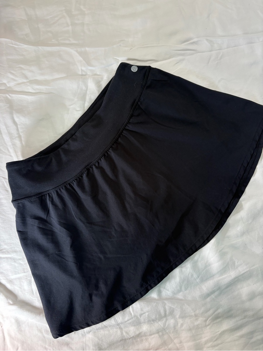 Zella Black Circle Skirt with Wide Waistband